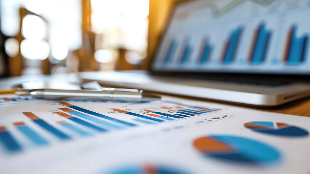 Graphs and charts displaying optimized marketing processes.