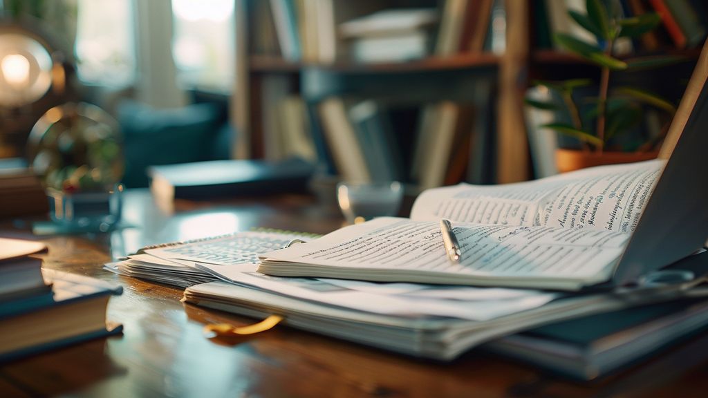 Closeup of detailed notes on marketing strategies.