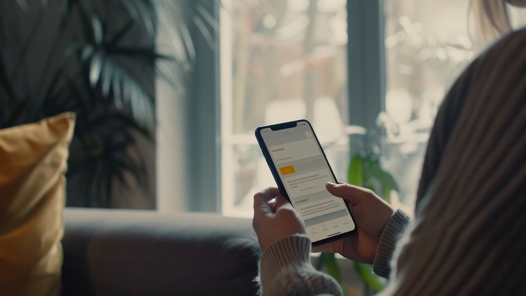 SaaS platform displaying tailored user experience on a smartphone screen.