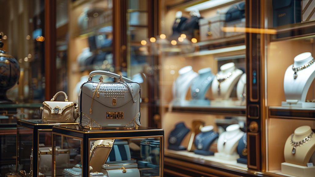 Elegant boutique showcasing luxurious products with impeccable craftsmanship and innovative designs.