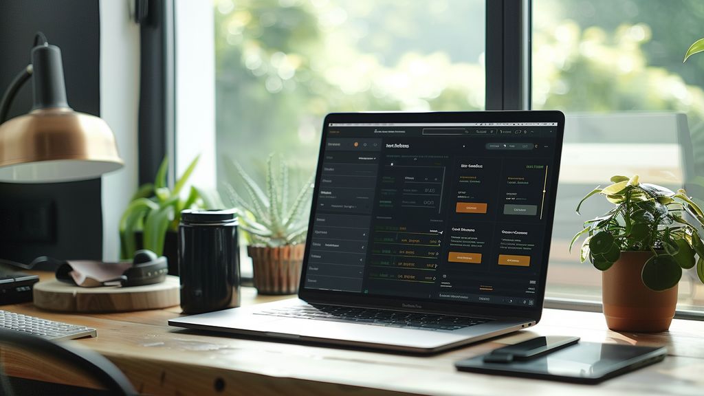 Userfriendly interface with customizable options on a laptop screen.