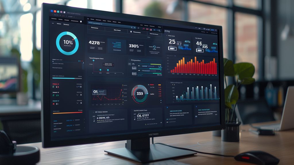 Closeup of HubSpot dashboard showcasing CRM, marketing, sales, and customer service tools.