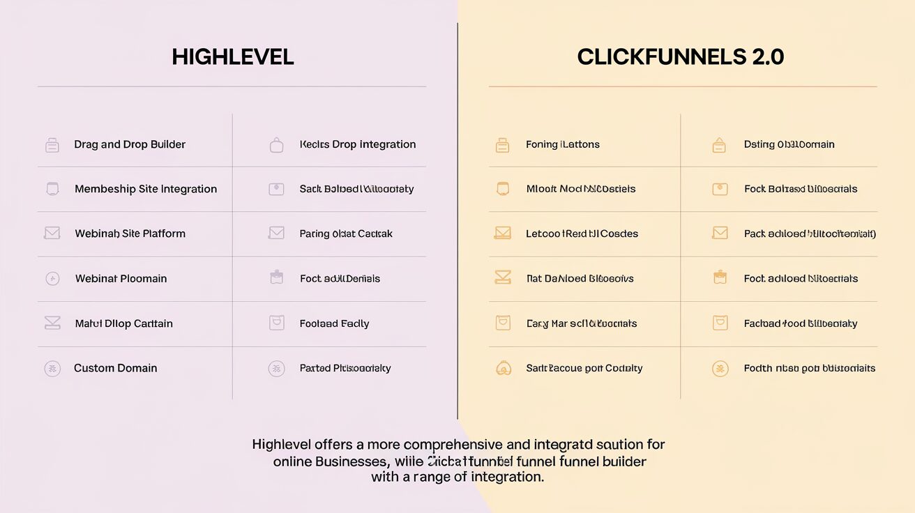 découvrez notre analyse approfondie des solutions en marque blanche en comparant highlevel et clickfunnels 2.0. explorez les fonctionnalités, les avantages et les inconvénients de chaque plateforme pour choisir celle qui convient le mieux à vos besoins marketing.