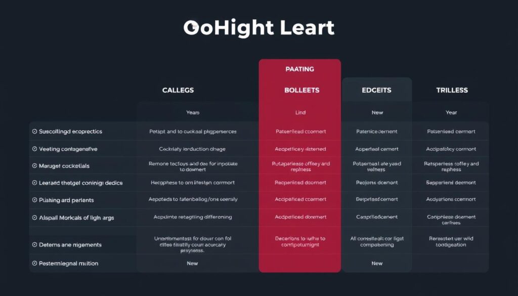 Image of GoHighLevel pricing plans comparison chart